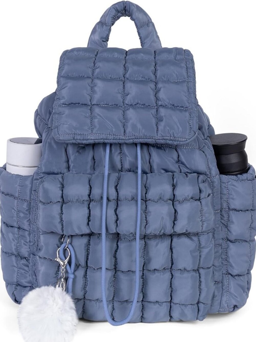 Trendy Quilted Puffer Backpack for Women - Lightweight Travel Daypack & Gym Bag